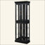 Élégante vitrine vitrée éclairée - Rangement à cadre en bois pour le salon, la cuisine et le garde-manger - Ampoule incluse - Idéal pour le vin, les jouets et les objets de collection