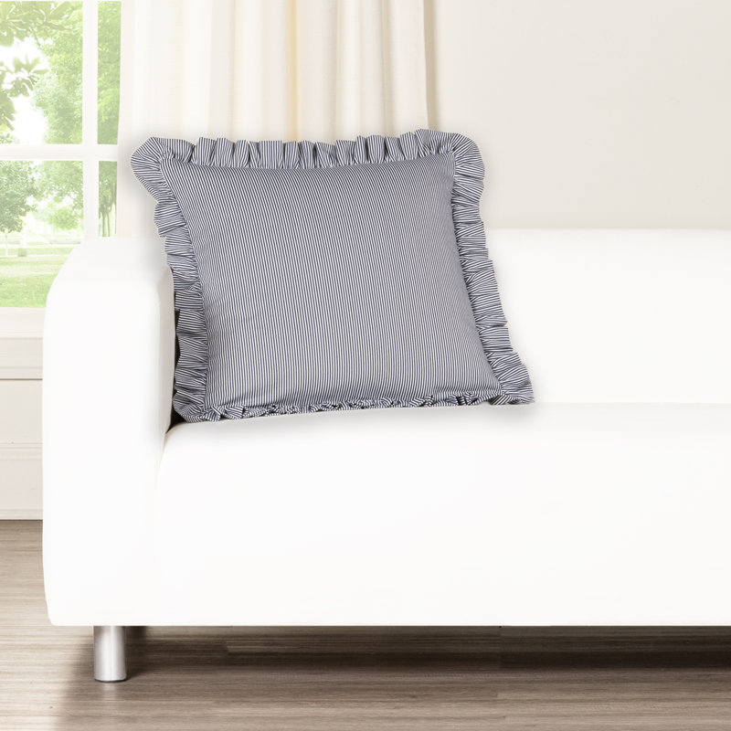 Coussin Birch Lane, Polyester, Bleu