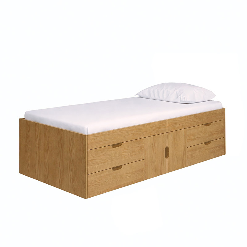 Single (3') Cabin Bed with Storage Included, Oak