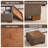 23.2" W Upholstered Square Storage Ottoman with Wooden Tray-2145034980-2136466420