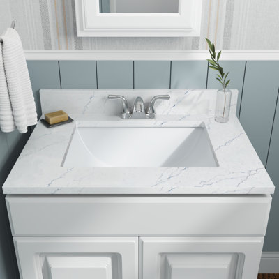 20 in. x 15 in. White Porcelain Rectangular Undermount Bathroom Vanity Sink