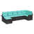 Structure noire / Coussin bleu est en rupture de stock