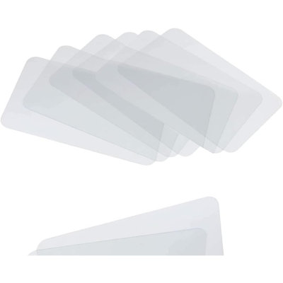Clear Plastic Placemats Set Of 6 Vinyl Table Protector For Dining Kitchen Office Painting Table Heat Resistant Crystal Clear Wipeable Place Mats 17.5X12