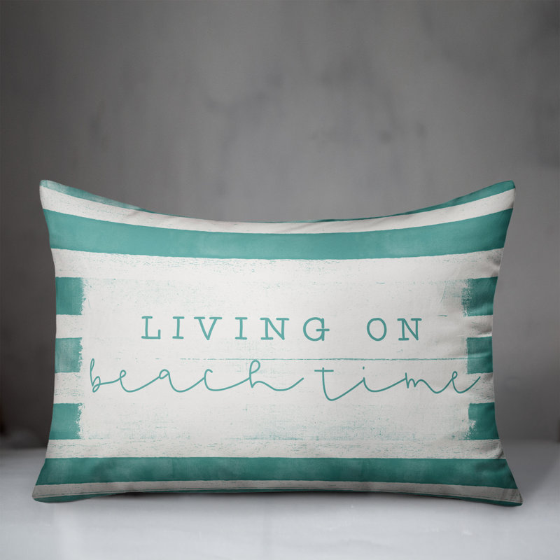  Housse et insert de coussin rectangulaire Beach Time, Sarcelle