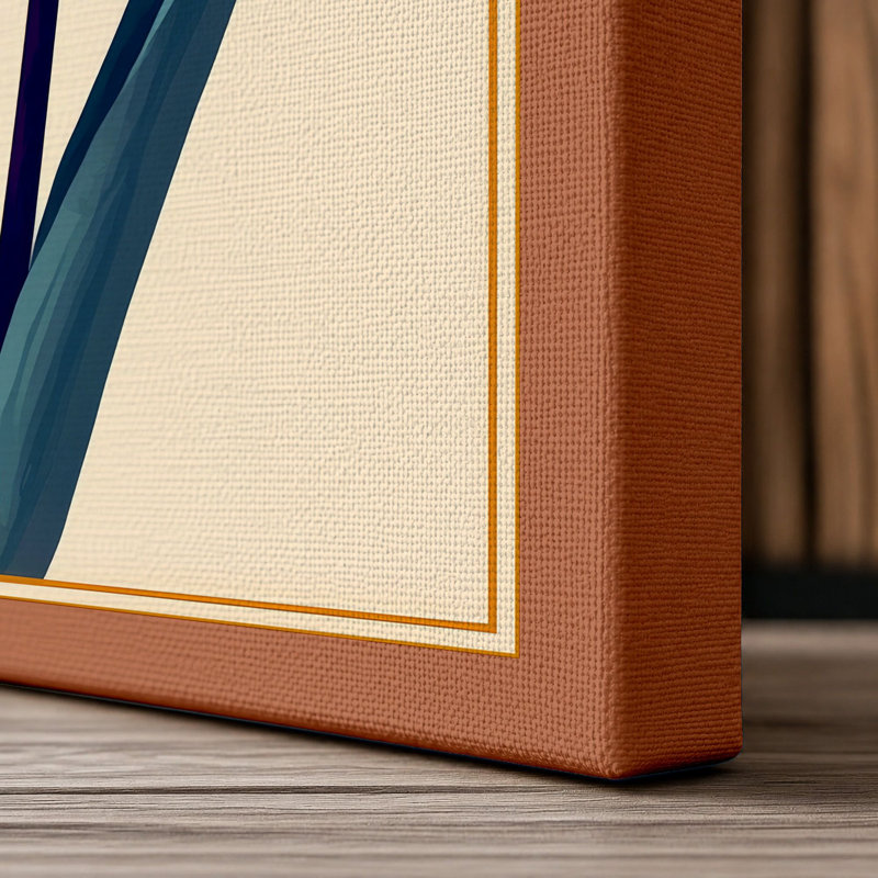 Hyacinth Study Botanical - Wrapped Canvas, 24x16 - 61.0 x 40.6 cm, Terracotta Border