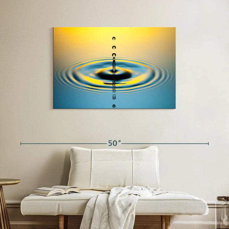 Goutte d'eau illuminée Alvord, H 26 po x l 39 po