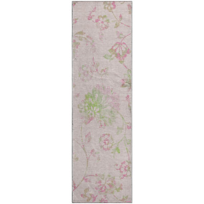 Premium Machine Washable Prisco Pink Rug