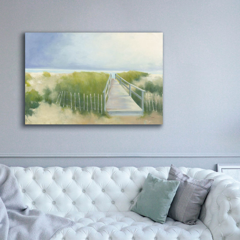 Toile épique Graffiti «Beach Walk» par Julia Purinton, 60 po x 40 po