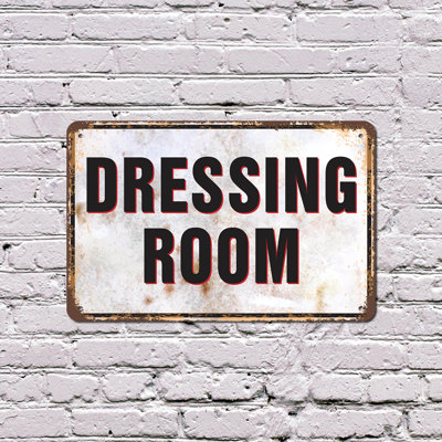 Dressing Room Street 13 Inch x 20 Inch Plastic Sign