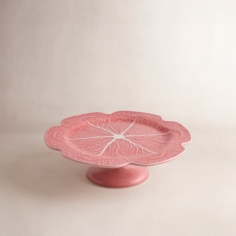 Cabbage Pink Cake Stand 12"