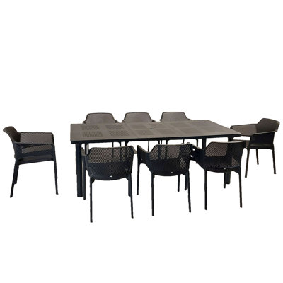 Lemeiux Rectangular 9 - Piece 8 - Person 220Cm L Outdoor Table Set