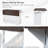 54.9" Kitchen Island with Drop Leaf, Power Outlet, Kitchen Storage Cart with 4 Door Shelves, Cross Barn Doors & Visual Glass Door-1156811175
