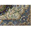 Tapis bleu / jaune / noir en laine noué à la main Platth