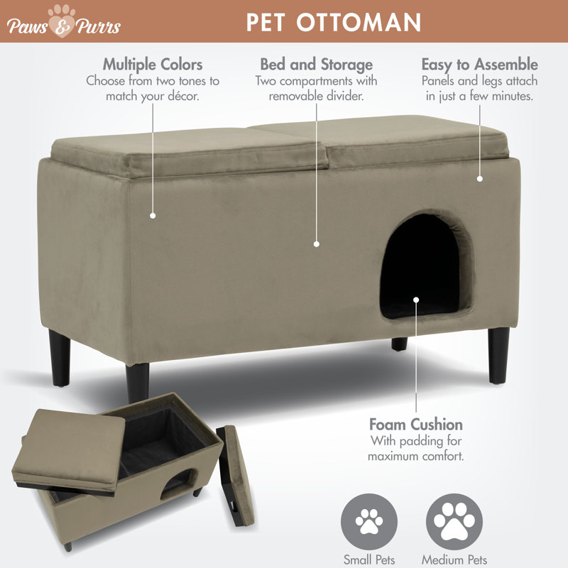 Diamantoula Polyester Pet Bed, Beige