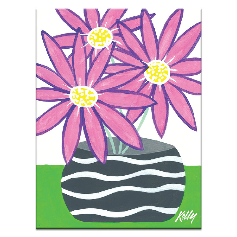 Daisy Burst by Kelly - Art Prints, 51" H x 41" W, Wrapped Canvas