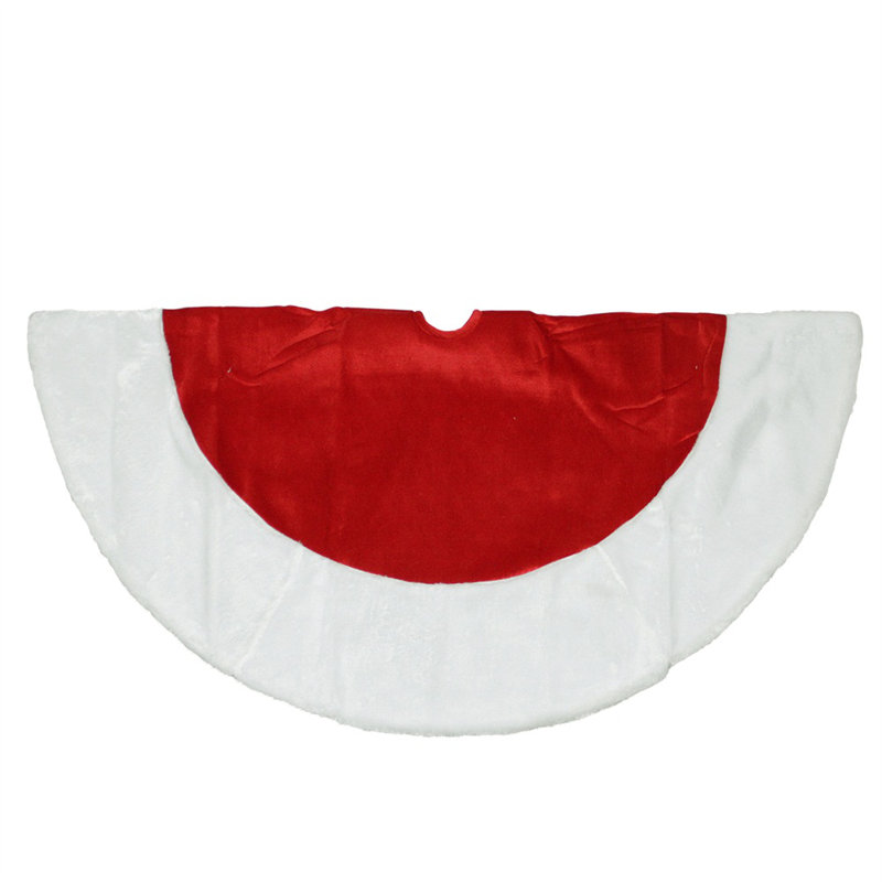 Mini jupe d'arbre de Noël, Rouge / Blanc, l 26 po