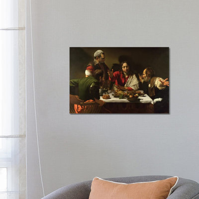 The Supper At Emmaus, 1601 by Michelangelo Merisi Da Caravaggio - Wrapped Canvas Painting