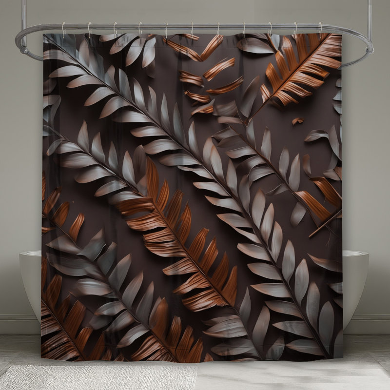 Rideaux de douche Metallic, 70 po l x 72 po H, Bronze gris moyen gris foncé