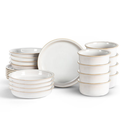 Stone Lain Slate 24-Piece Dinnerware Set Stoneware