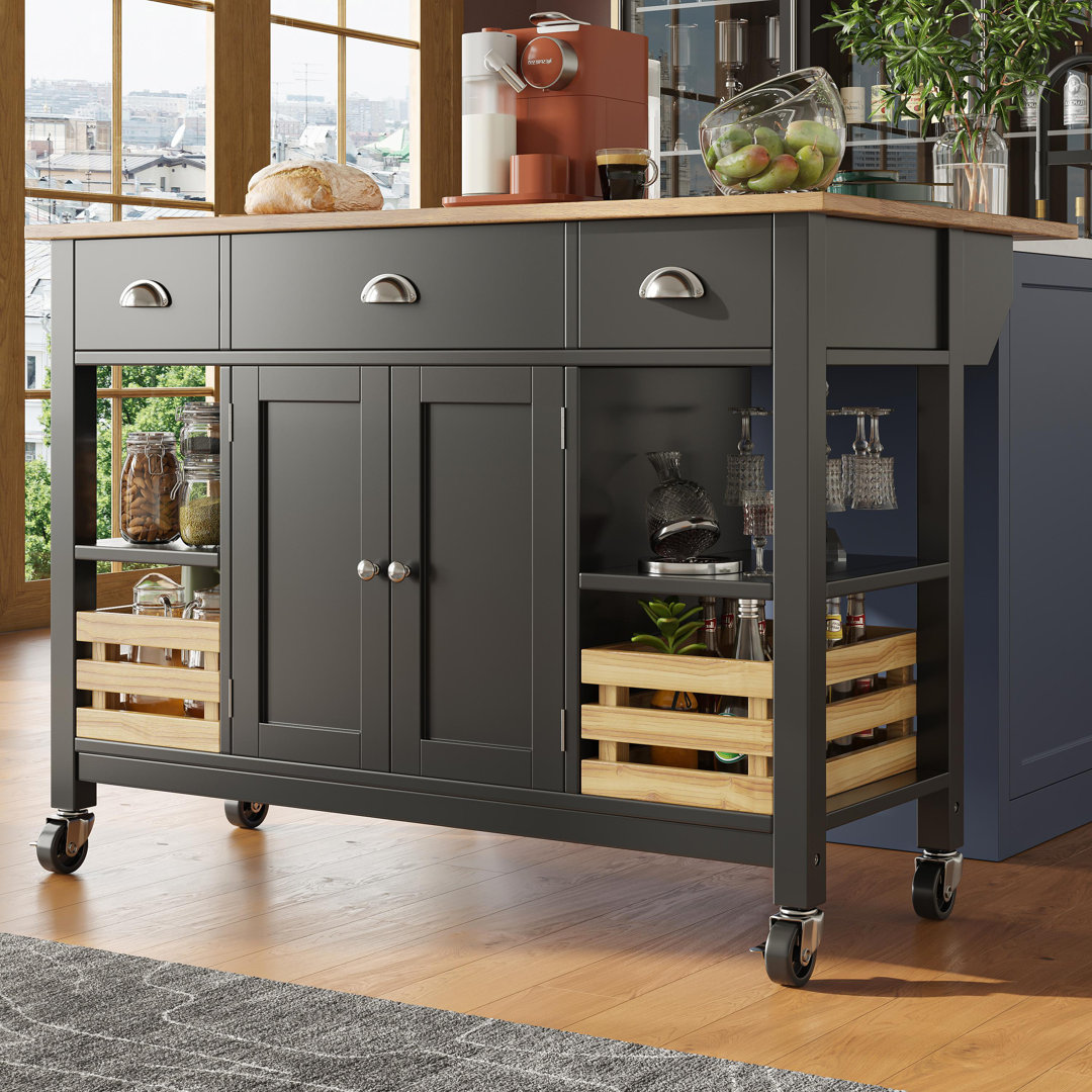 Caufield Wood Kitchen Island