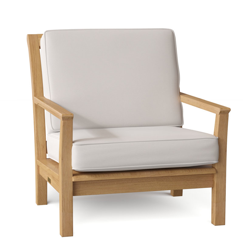 Chelsea Outdoor Teak Lounge Chair, Cloud