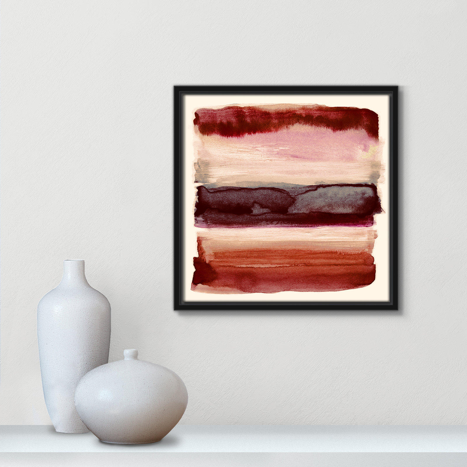 Burgundy Sky II Print by Nan, Black, 13.5" H x 13.5" W