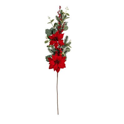 Pin des fêtes poinsettia artificiel, H 29 po