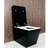 Smart Toilet With Built-In Tank For Bathroom, Auto Flush, Heated Seat, Remote Control, Led Display, Black Square Amalgam Look-121682928