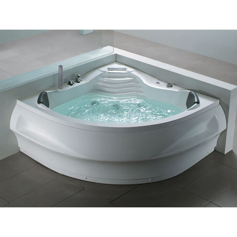 Moton 2100mm x 145mm Corner Whirlpool Acrylic Bathtub