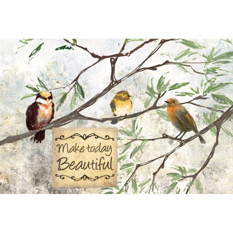 Beauty Birds - Wrapped Canvas Painting, 81cm H x 122cm W x 3.8cm D