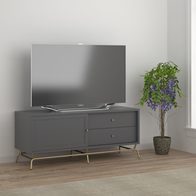 Unfinished TV Stand for TVs up to 65", Graphite Grey