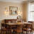 Armed Sconces with Amber Glass Shade