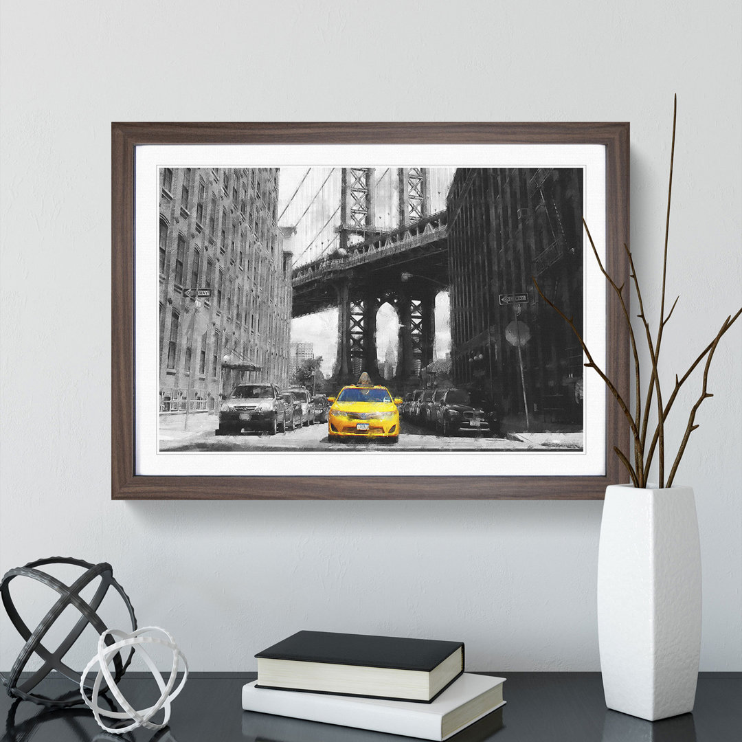 Yellow Taxi Cab Vol.1 - Framed Print