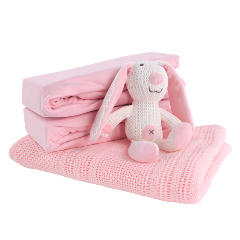 Jarratt 3 - Piece Cot Bedding Set, Pink