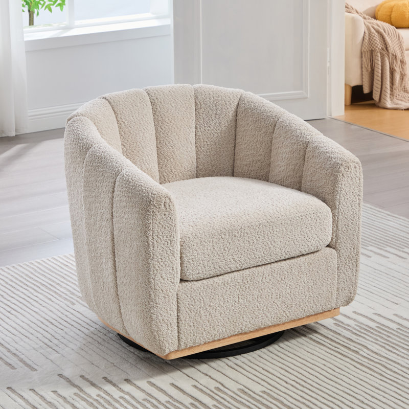 Fauteuil demi-tonneau pivotant l 32,25 po, Blé