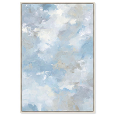 Azure Mist Shimmer Canvas Print Calming Wall Art by Art Remedy