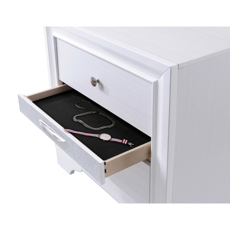 Table de chevet Naima, Blanc