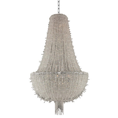 Cielo 20 LT Chrome/Clear Chandelier Allegri