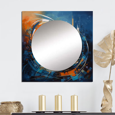 Romani - art moderne de miroir mural carré géométrique