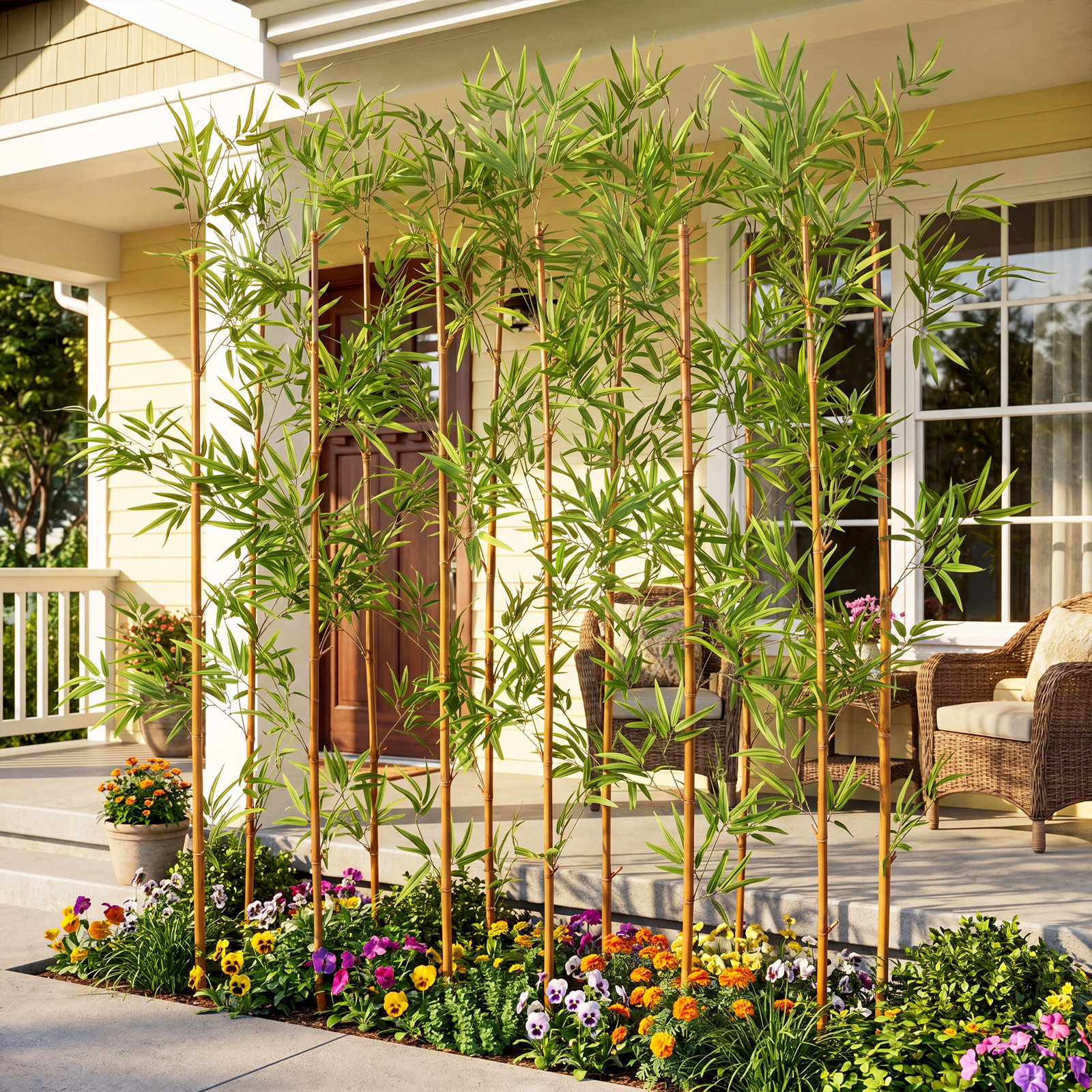 Adcock Bamboo Hedge, 84" H x 15" W x 15" D, 12
