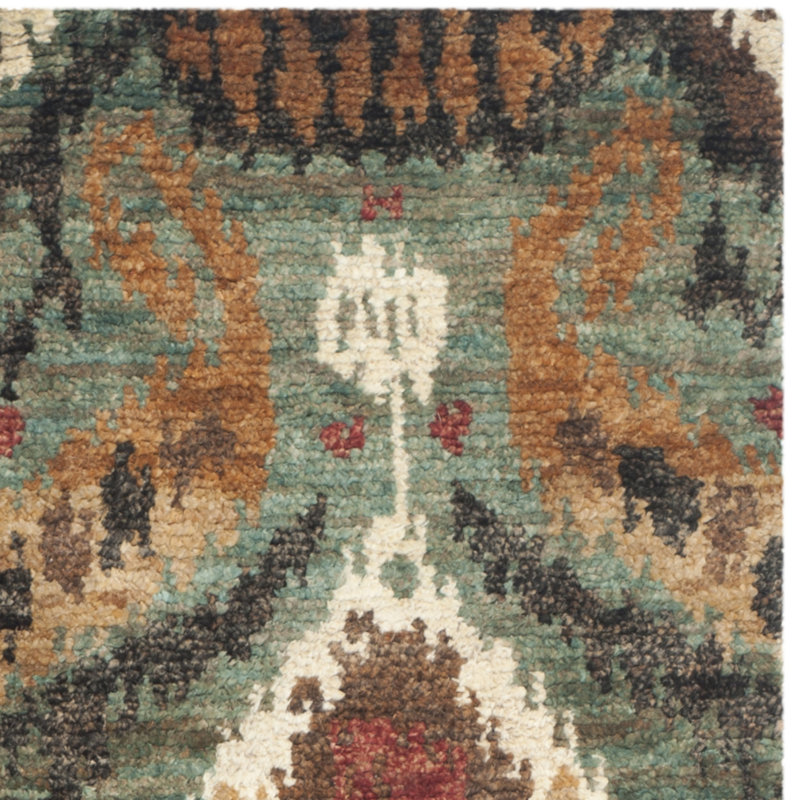Tapis brun noué à la main Massira, Rectangle 5 pi x 8 pi