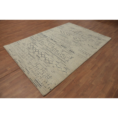 Earth Tone Moroccan Indian Area Rug 5x8