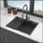 Gunmetal Black Drop In Topmount 18 Gauge Stainless Steel Kitchen Sink