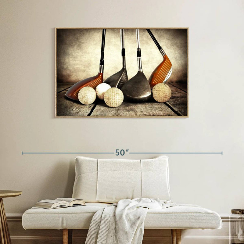 Ensembles de golf, Cadre flottant en bois naturel, 40 po x 27 po