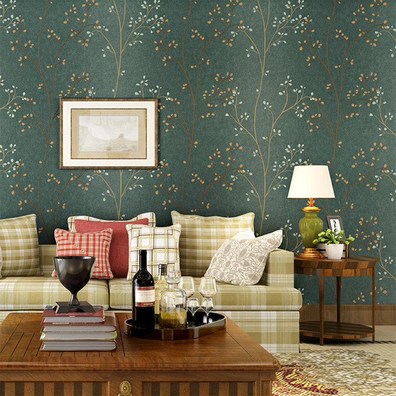 Moneta 10m x 53cm Semi-Gloss Wallpaper Roll, Dark Green
