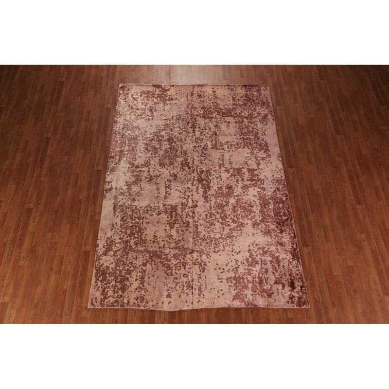 Tapis contemporain contemporain à motif abstrait indien
