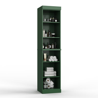 Palace Imports 100% Solid Wood Bathroom Storage Cabinet, Adjustable Shelves, 71.5" Tall
