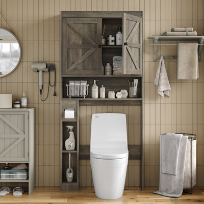 Laxmy Freestanding Over-the-Toilet Cabinet with Adjustable Shelves