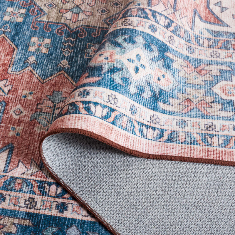 Abigel Performance Machine Washable Oriental Rug, Rectangle 5' x 8'