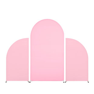 Set Of 3 Double Sided Fabric Wedding Arch Cover, 5Ft+7.2Ft+5Ft,